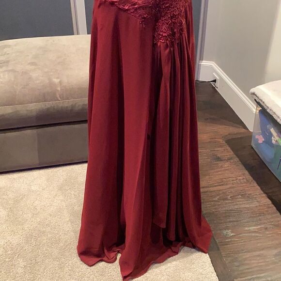 Women’s Long Chiffon Half Sleeve Mother of the Bride Prom Party Dress 14-16 NWOT - Picture 3 of 10